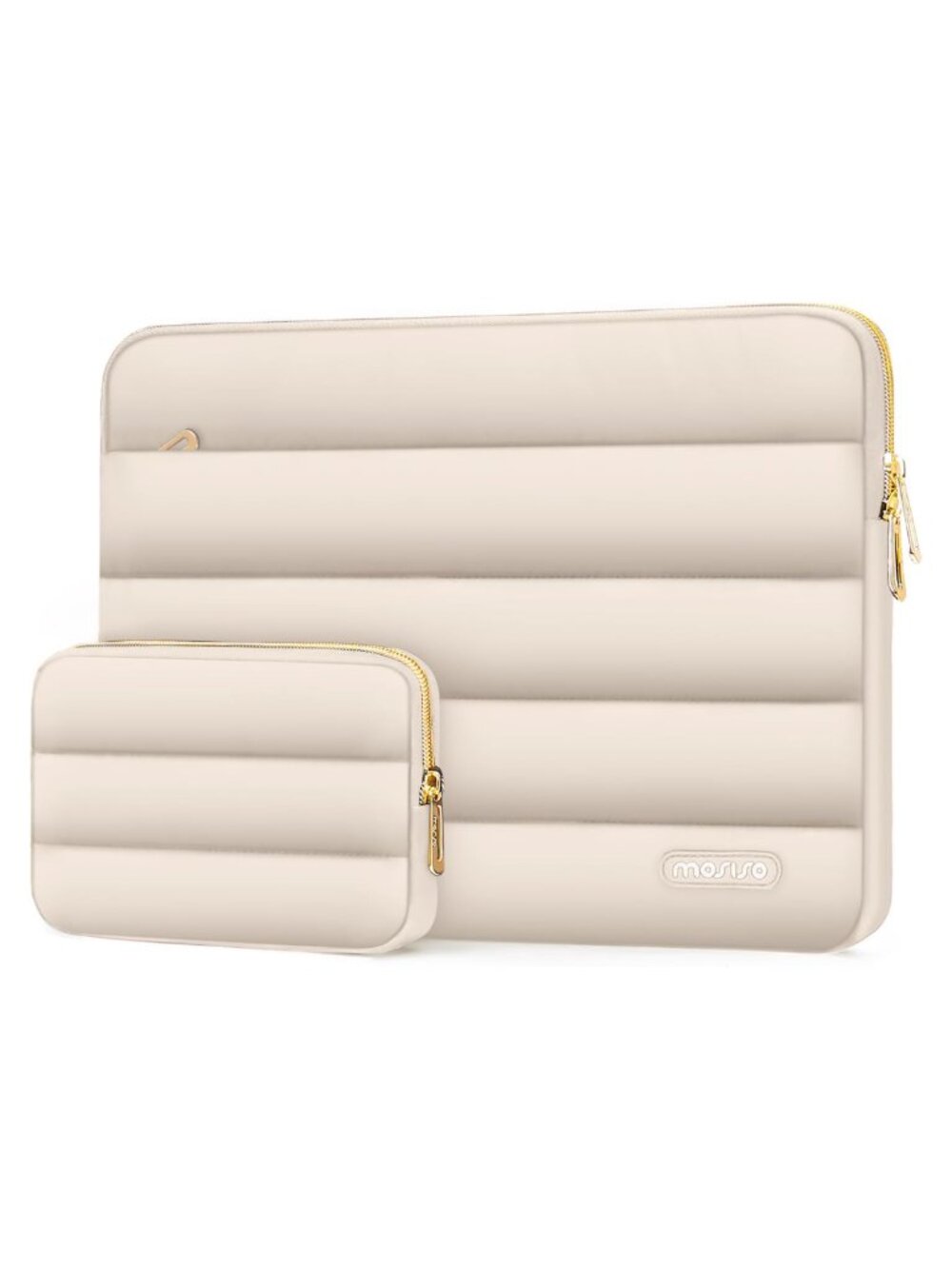 Puffy Quilted Laptop Sleeve 16 inch Carrying Case with Pouch